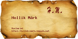 Hollik Márk névjegykártya